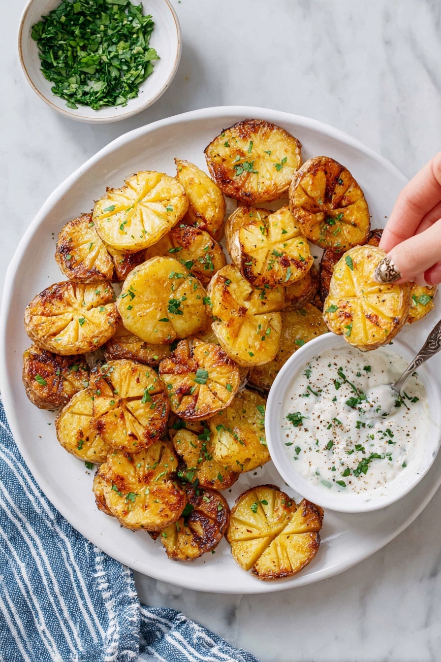 Parmesan Potatoes - Serving Suggestion
