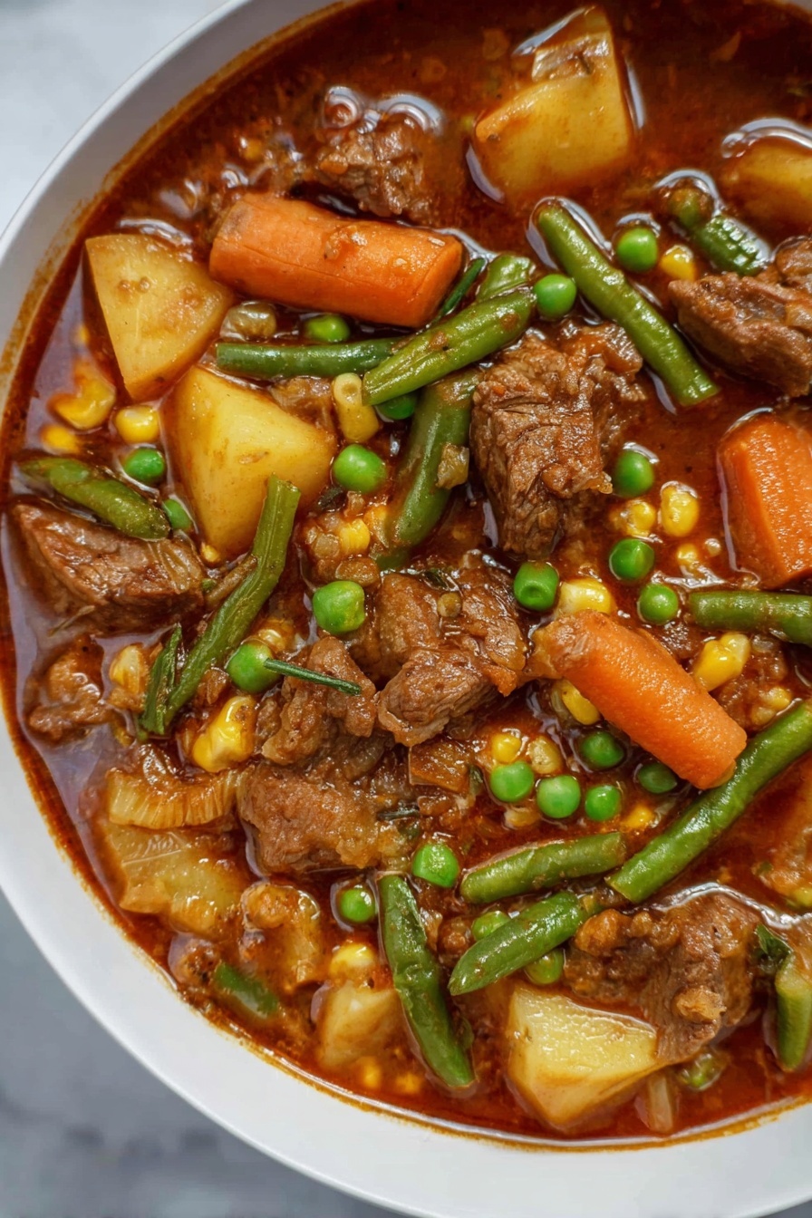 Hearty Vegetable Beef Stew - Serving Suggestion