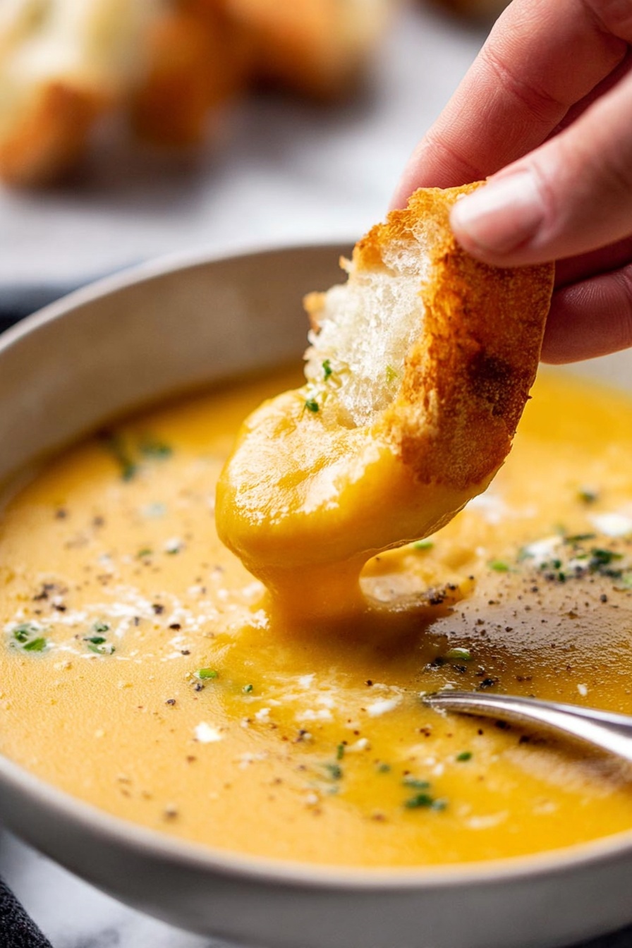 root vegetable soup - Serving Suggestion