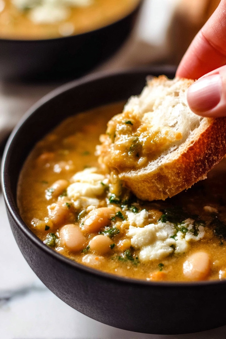 bean soup with picada - Serving Suggestion