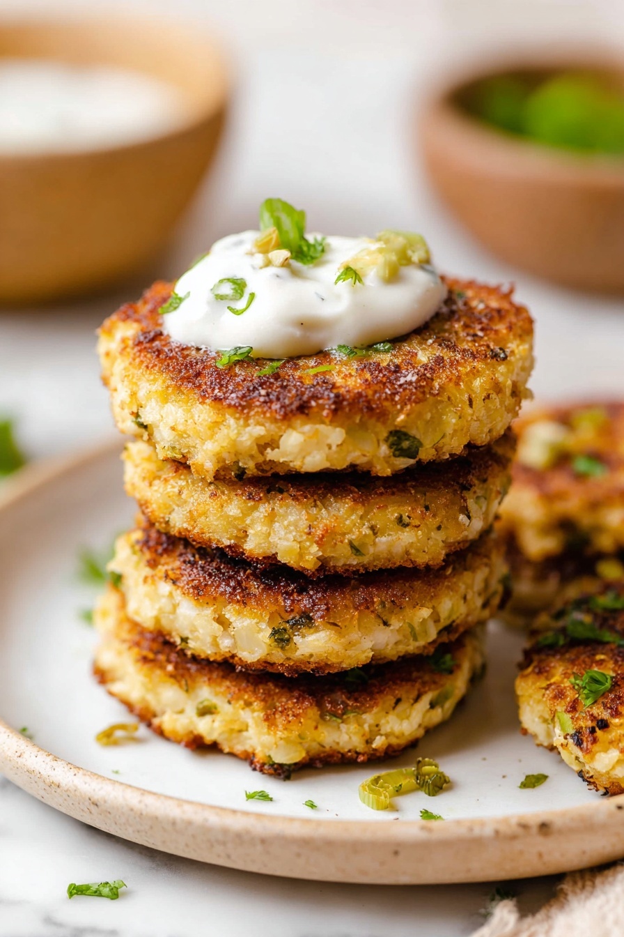 Cauliflower Fritters - Serving Suggestion