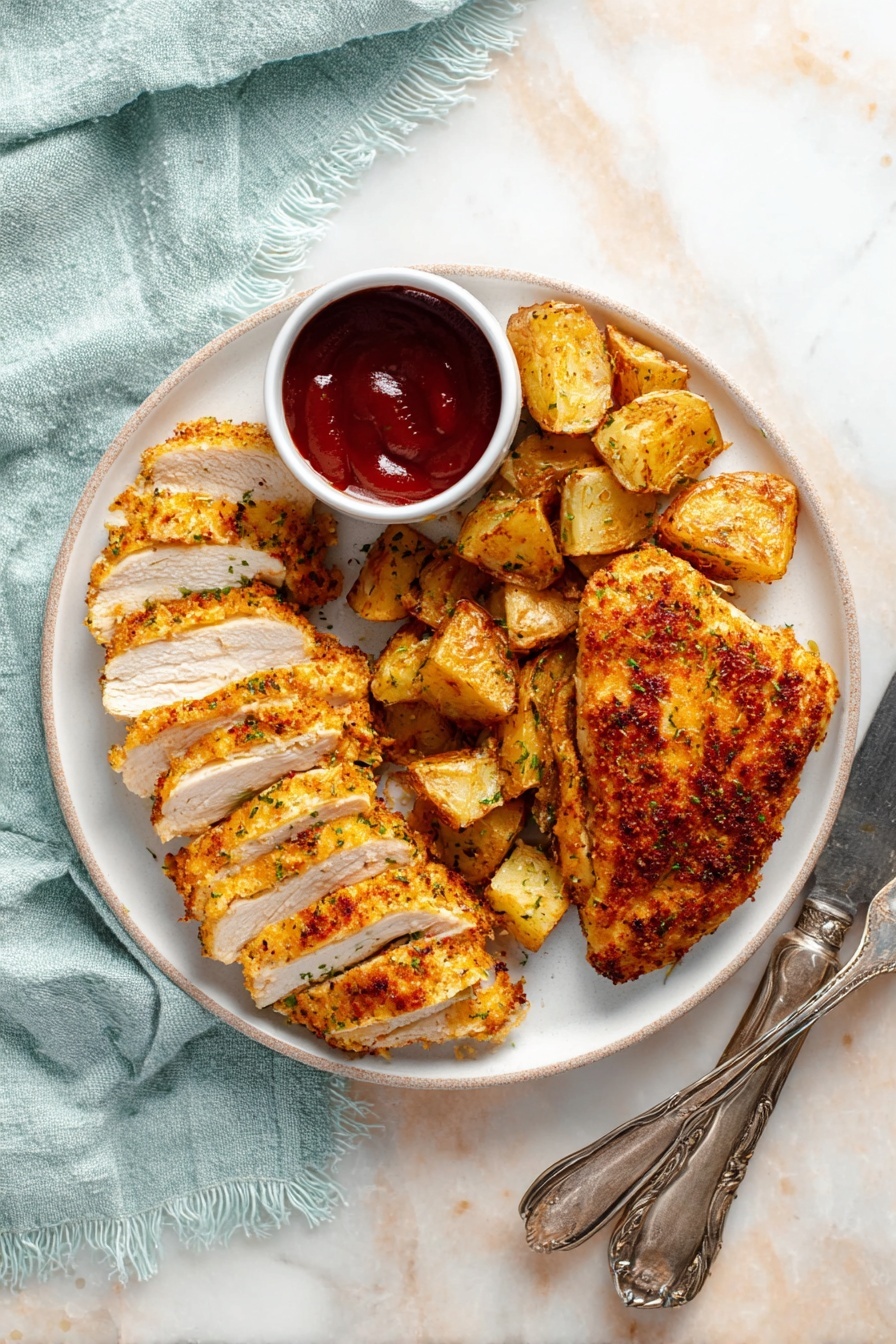 Parmesan Chicken - Serving Suggestion