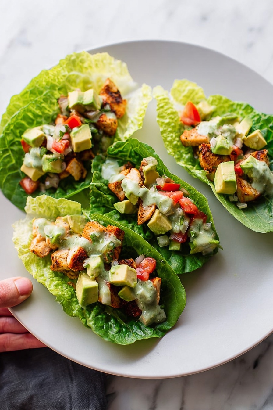 chicken taco lettuce wraps - Serving Suggestion