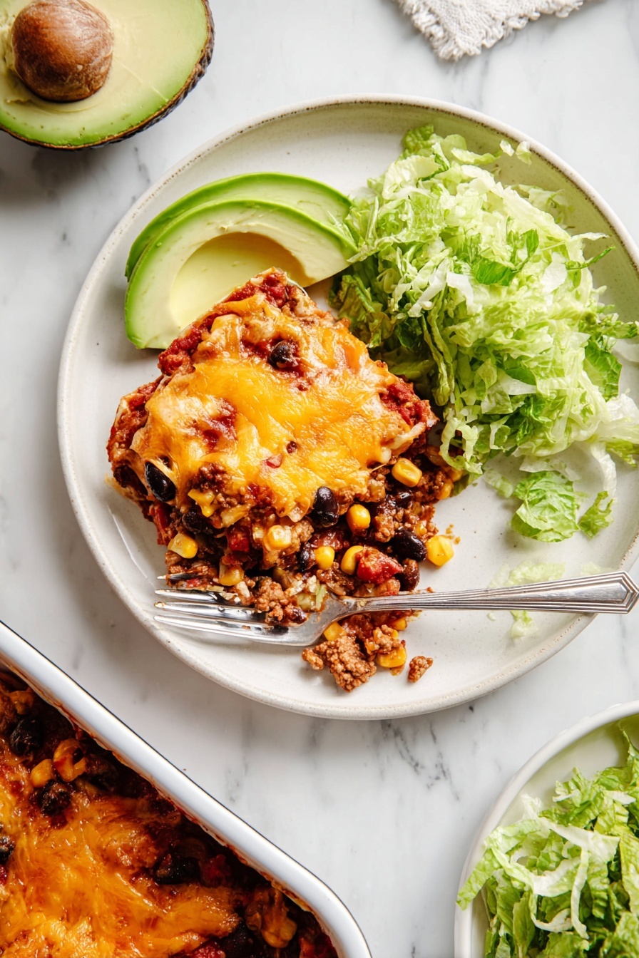 Loaded Taco Squares - Serving Suggestion