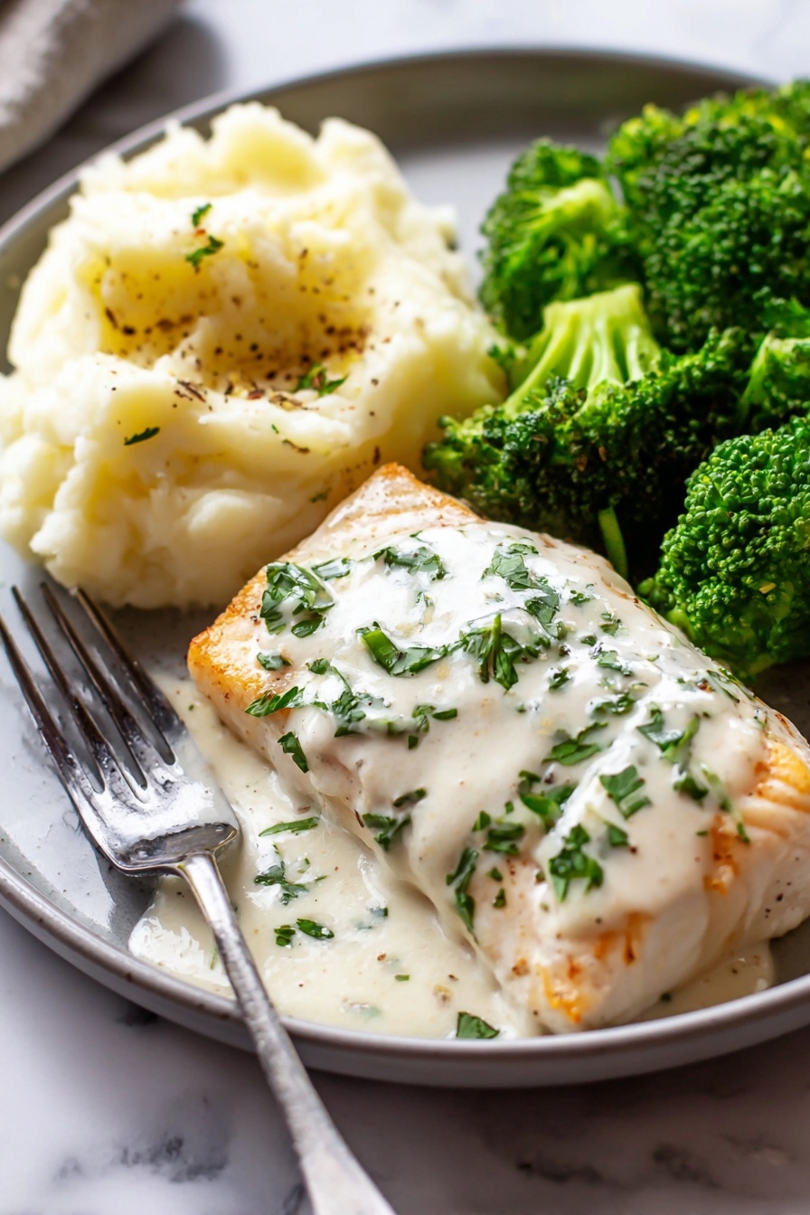 Creamy Garlic Butter Salmon - Serving Suggestion