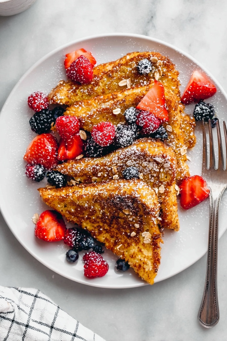 cornflake coated French toast - Serving Suggestion