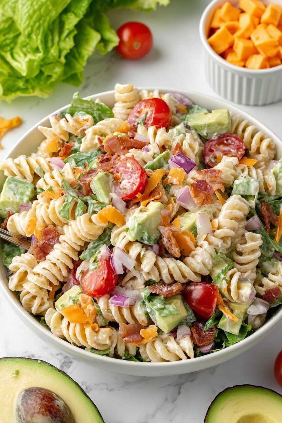 BLT Pasta Salad - Serving Suggestion