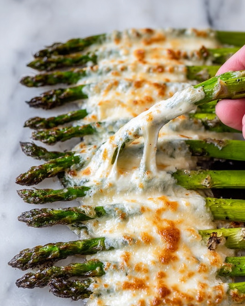Cheesy Garlic Asparagus - Serving Suggestion