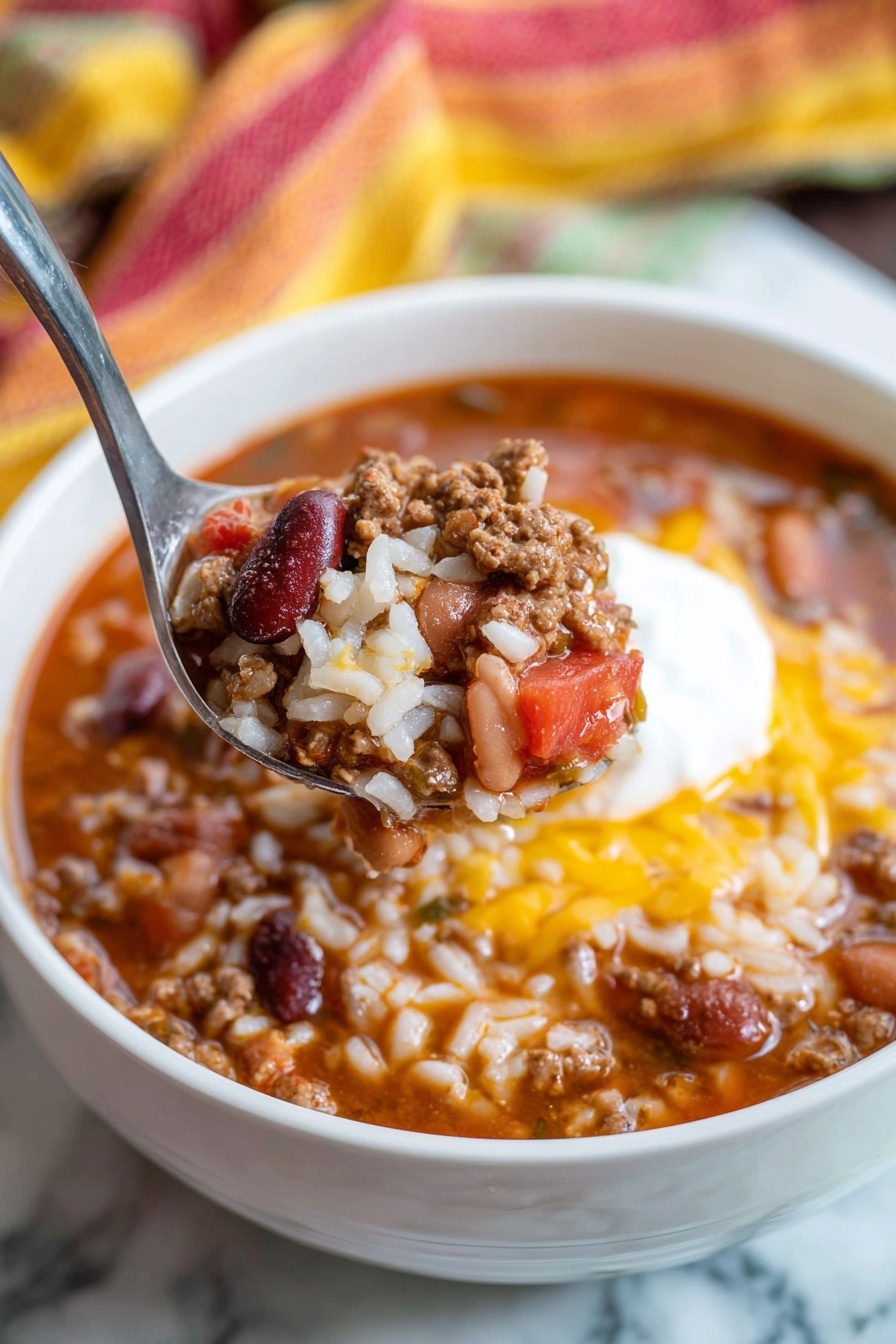 Taco Rice Soup - Serving Suggestion