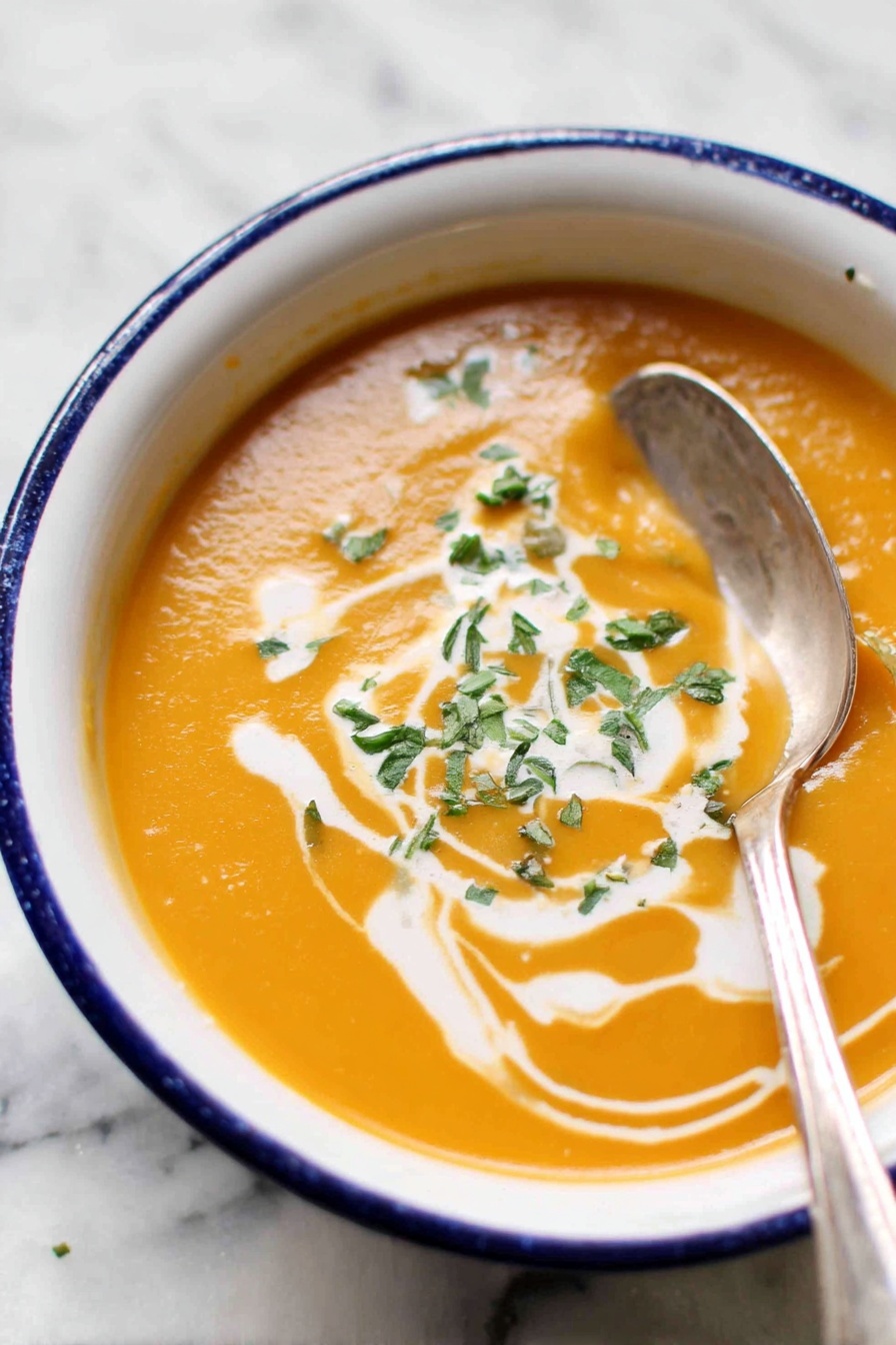 Pumpkin Soup - Serving Suggestion