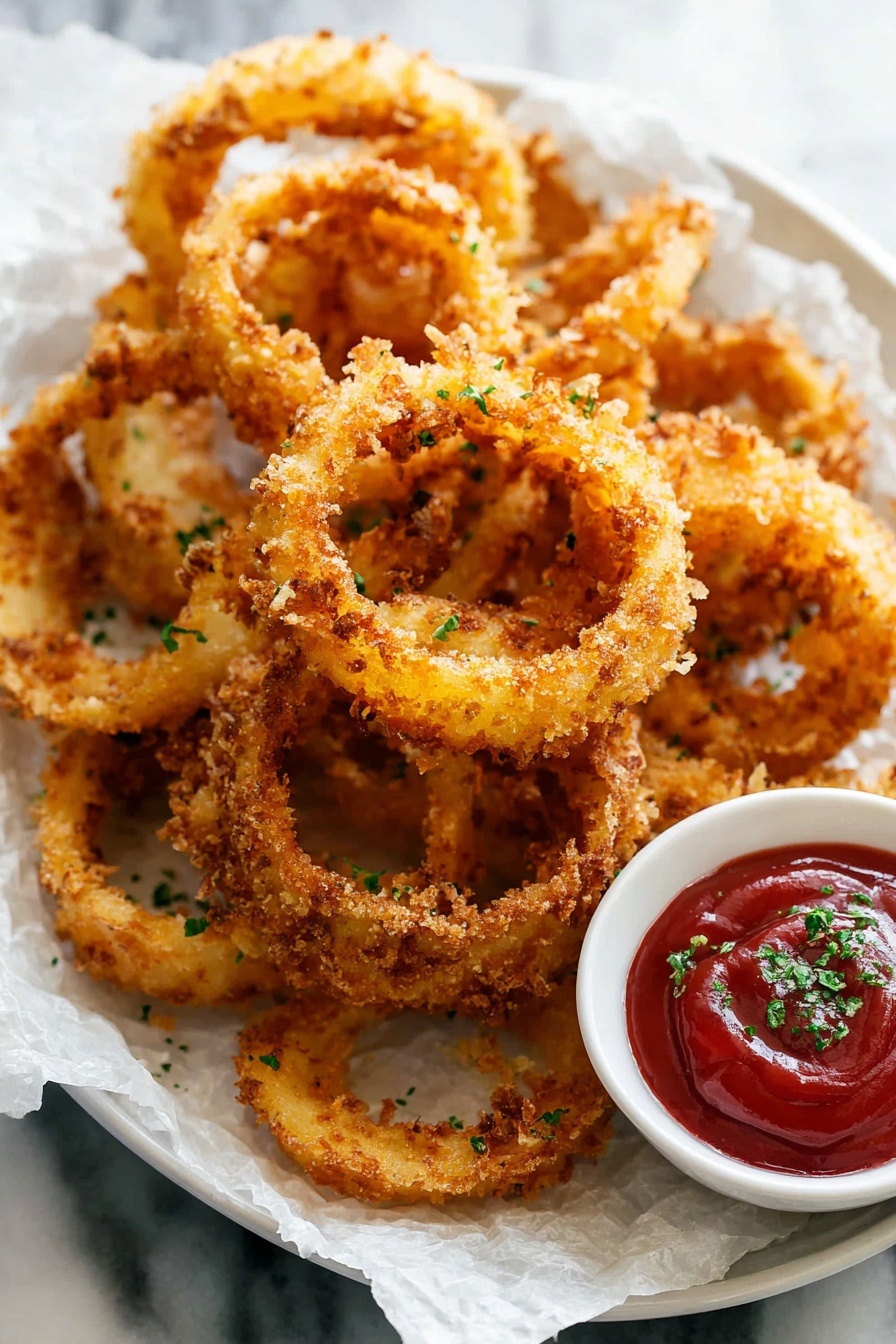 crispy onion rings - Serving Suggestion