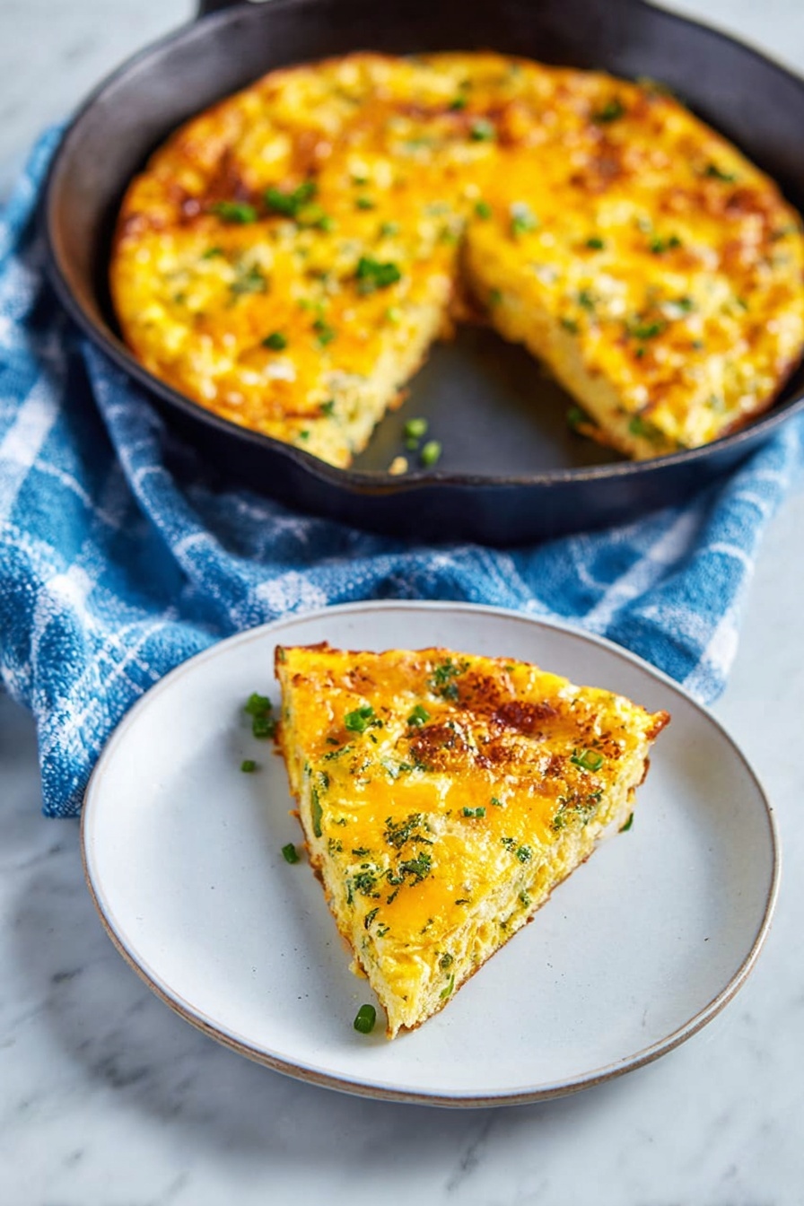 Broccoli Cheese Frittata - Serving Suggestion