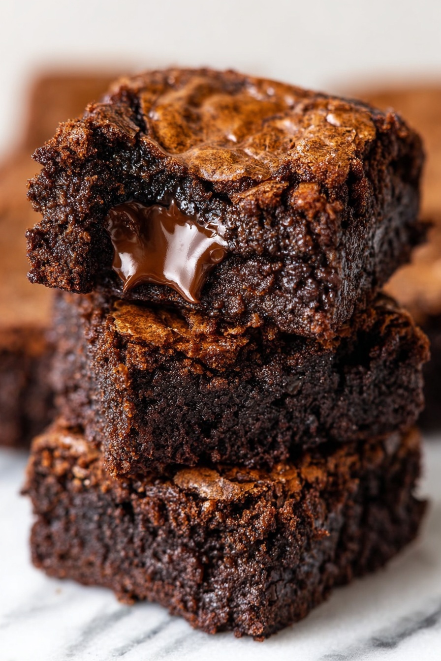 Fudgy Cocoa Brownies - Serving Suggestion