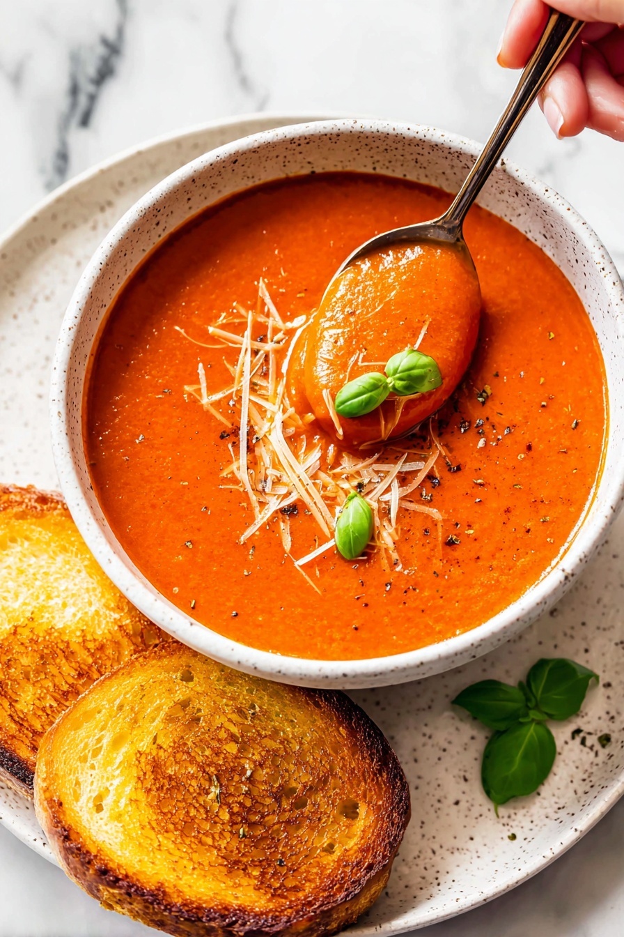 creamy tomato soup - Serving Suggestion