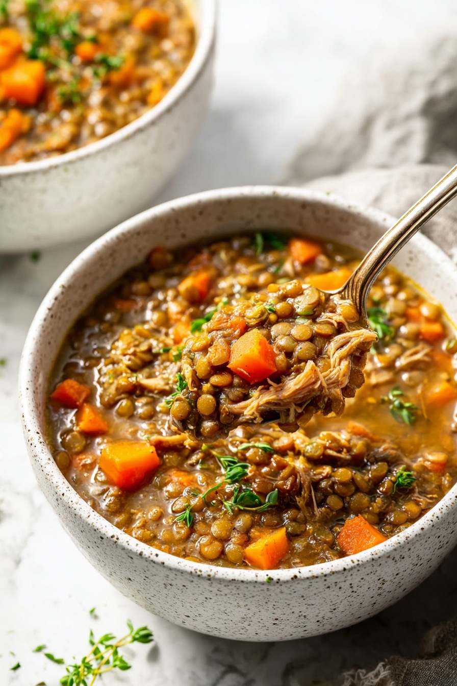 lentil chicken soup - Serving Suggestion