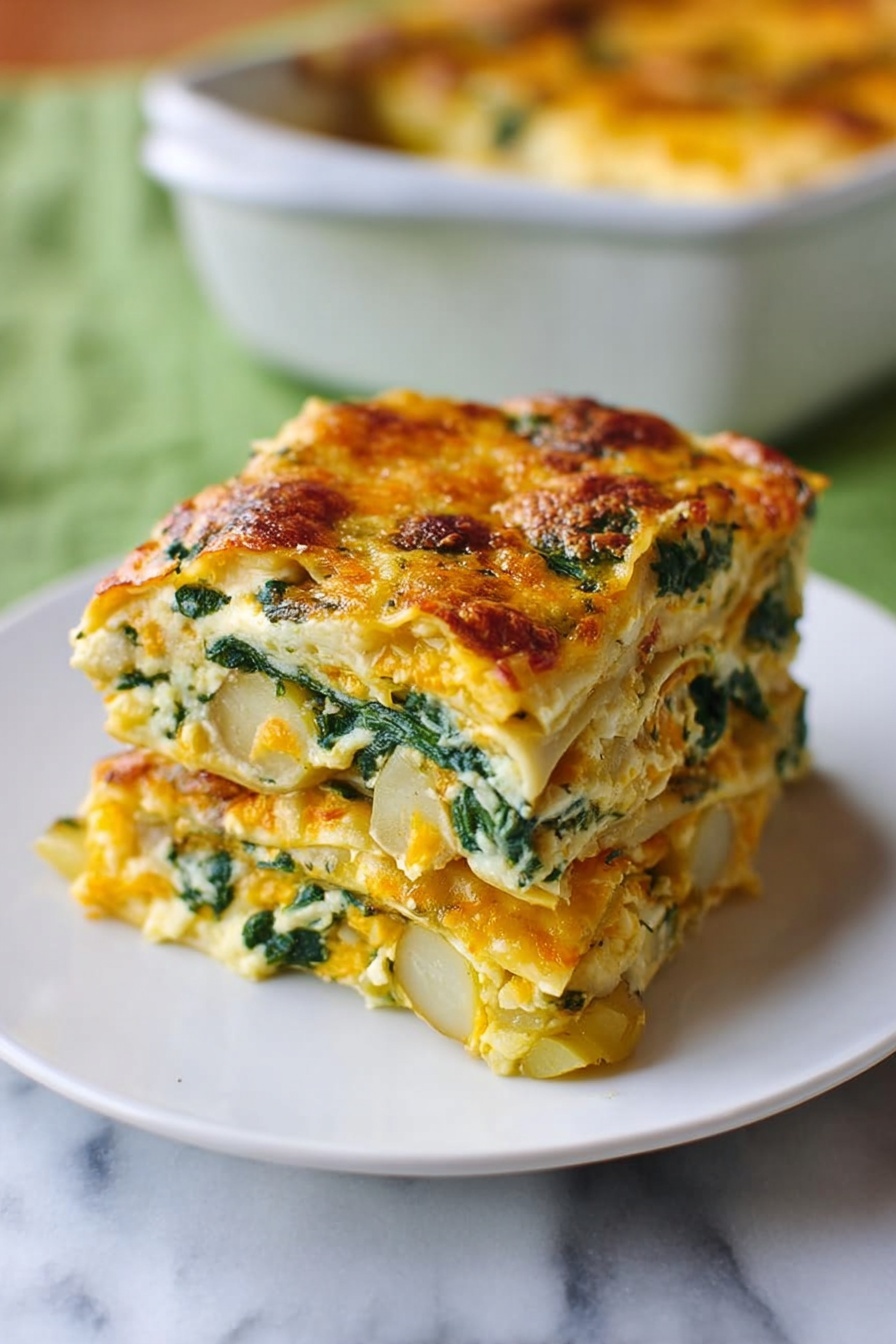 butternut squash spinach lasagna - Serving Suggestion