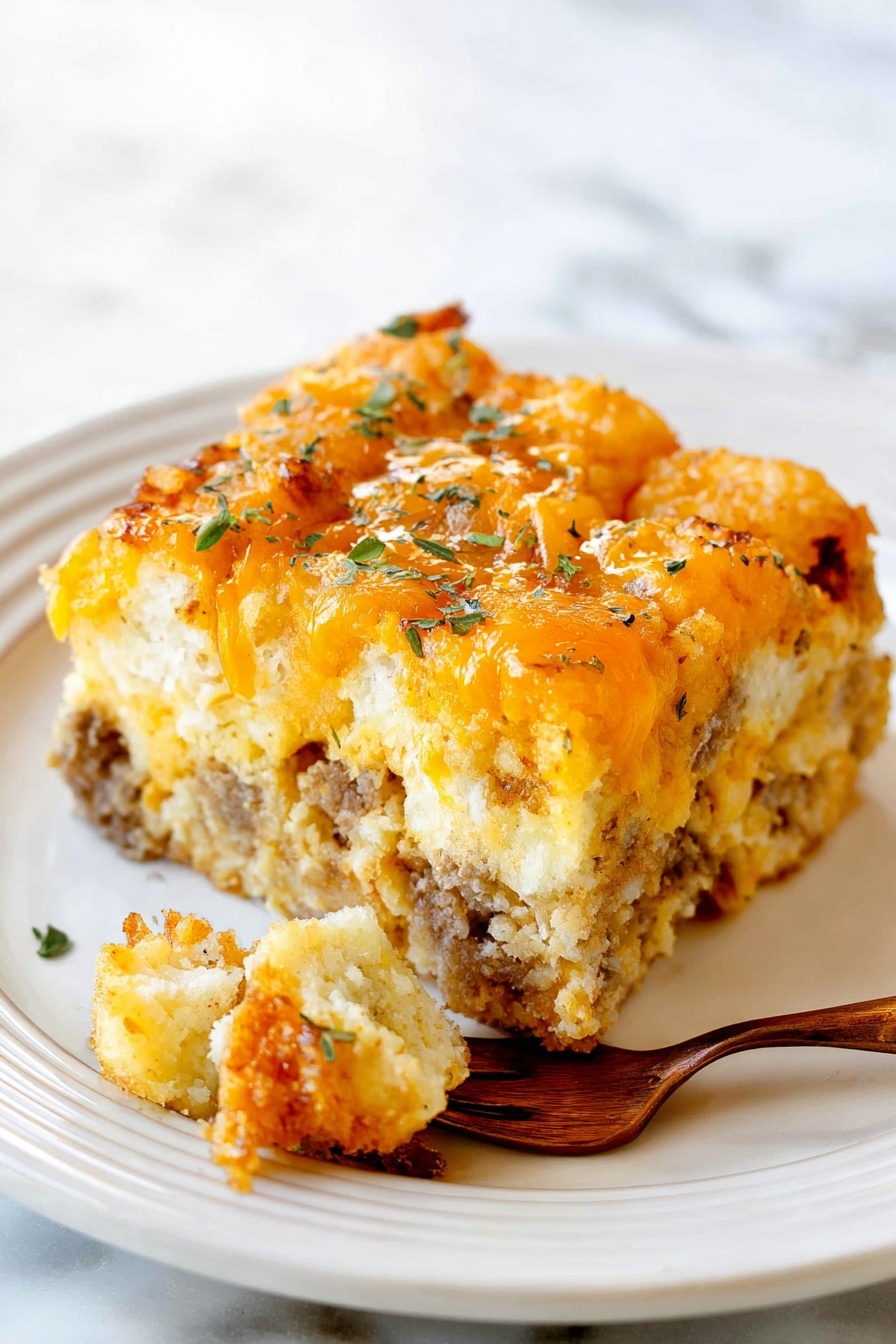 Tater Tot Breakfast Casserole - Serving Suggestion