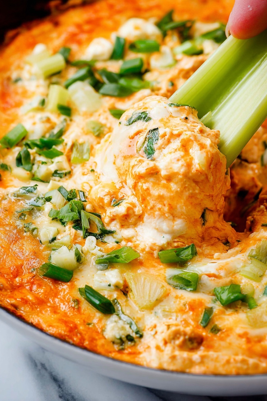 Buffalo Chicken Dip - Serving Suggestion
