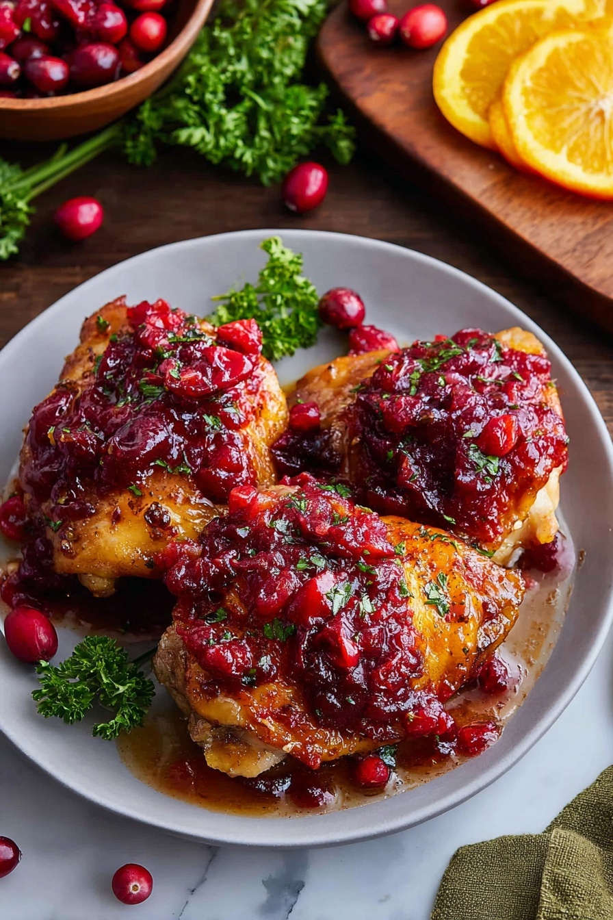 cranberry orange chicken - Serving Suggestion