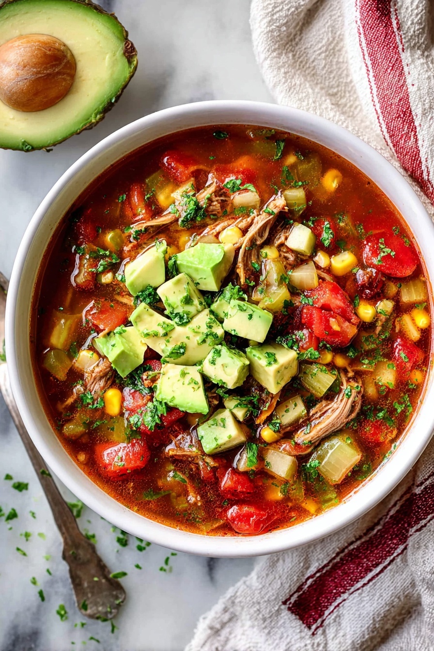 Mexican chicken soup - Serving Suggestion