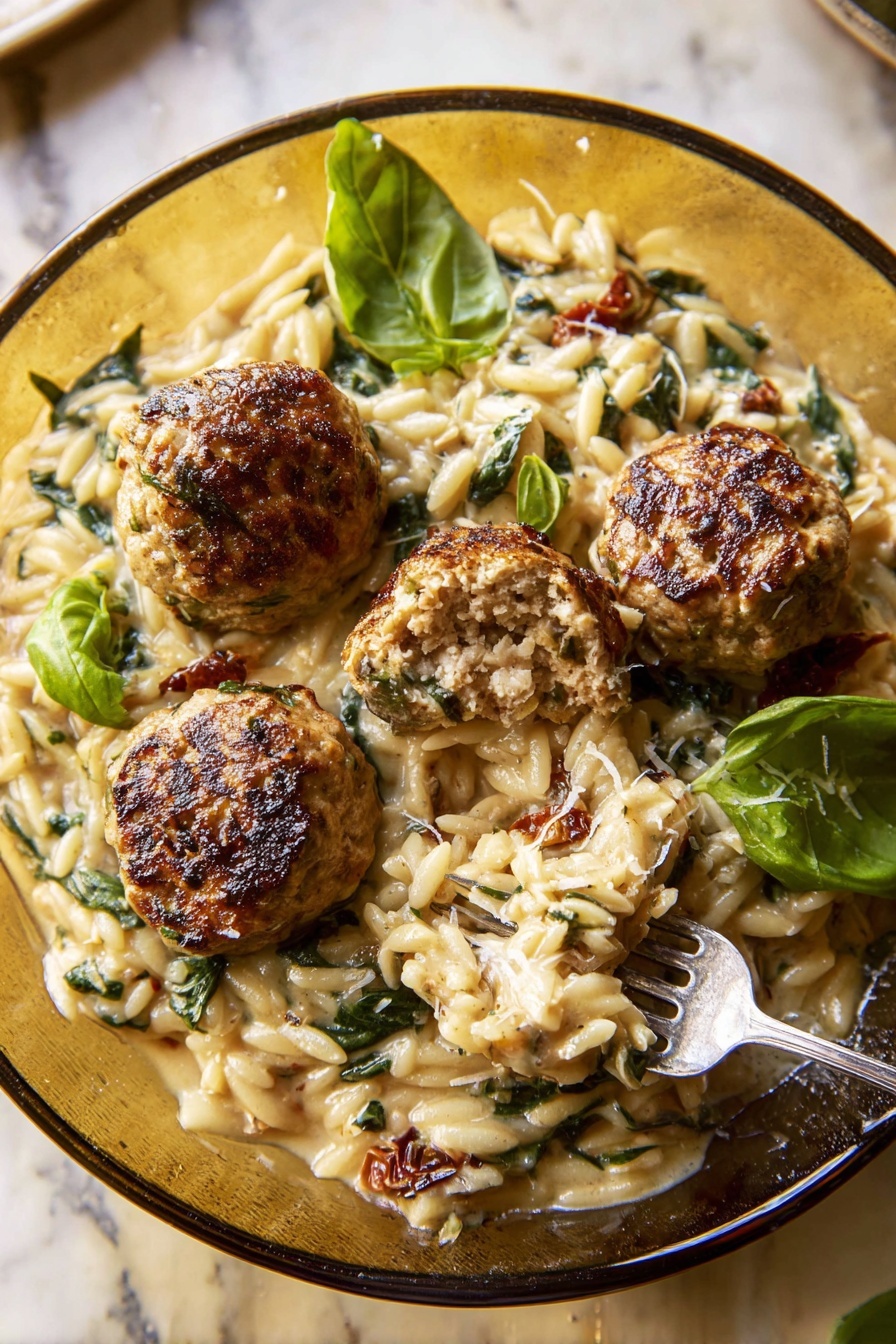 Garlic Butter Chicken Meatballs - Serving Suggestion