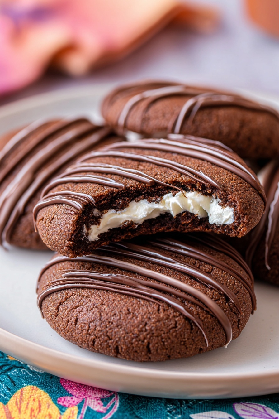 Chocolate Cream Cheese Cookies - Serving Suggestion