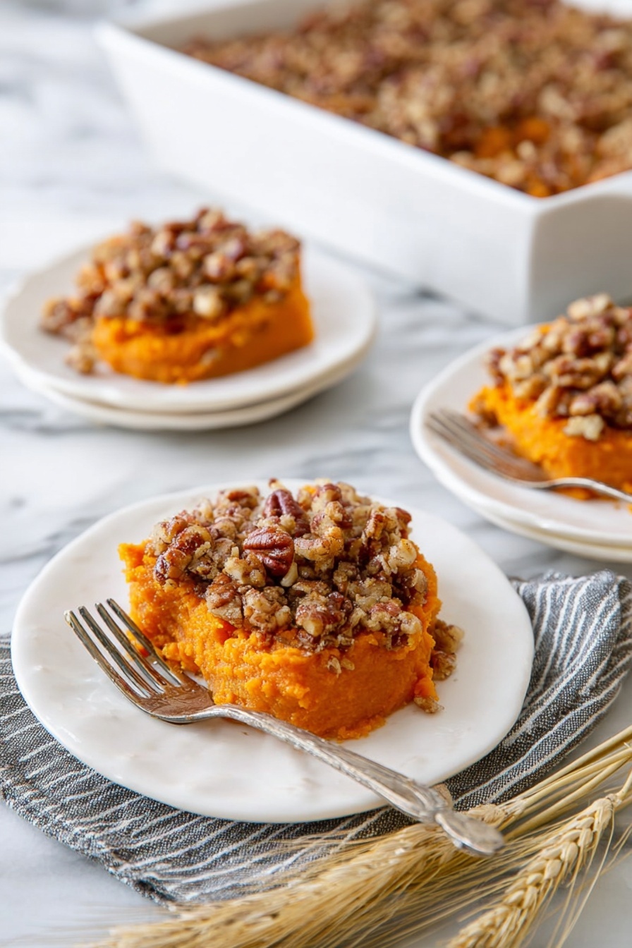 Sweet Potato Casserole - Serving Suggestion