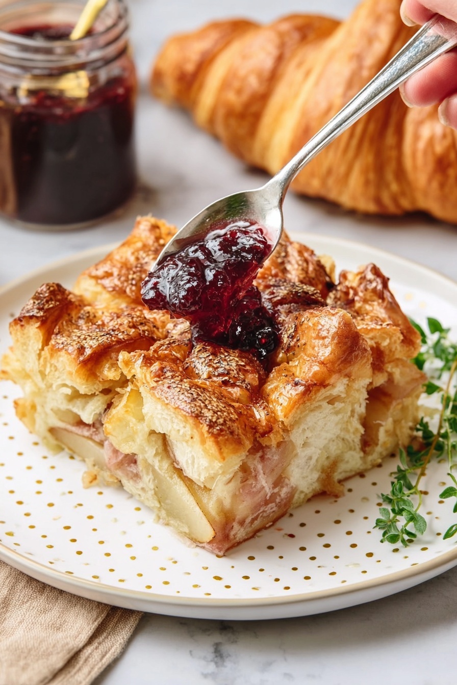 Ham and Cheese Croissant Bake - Serving Suggestion