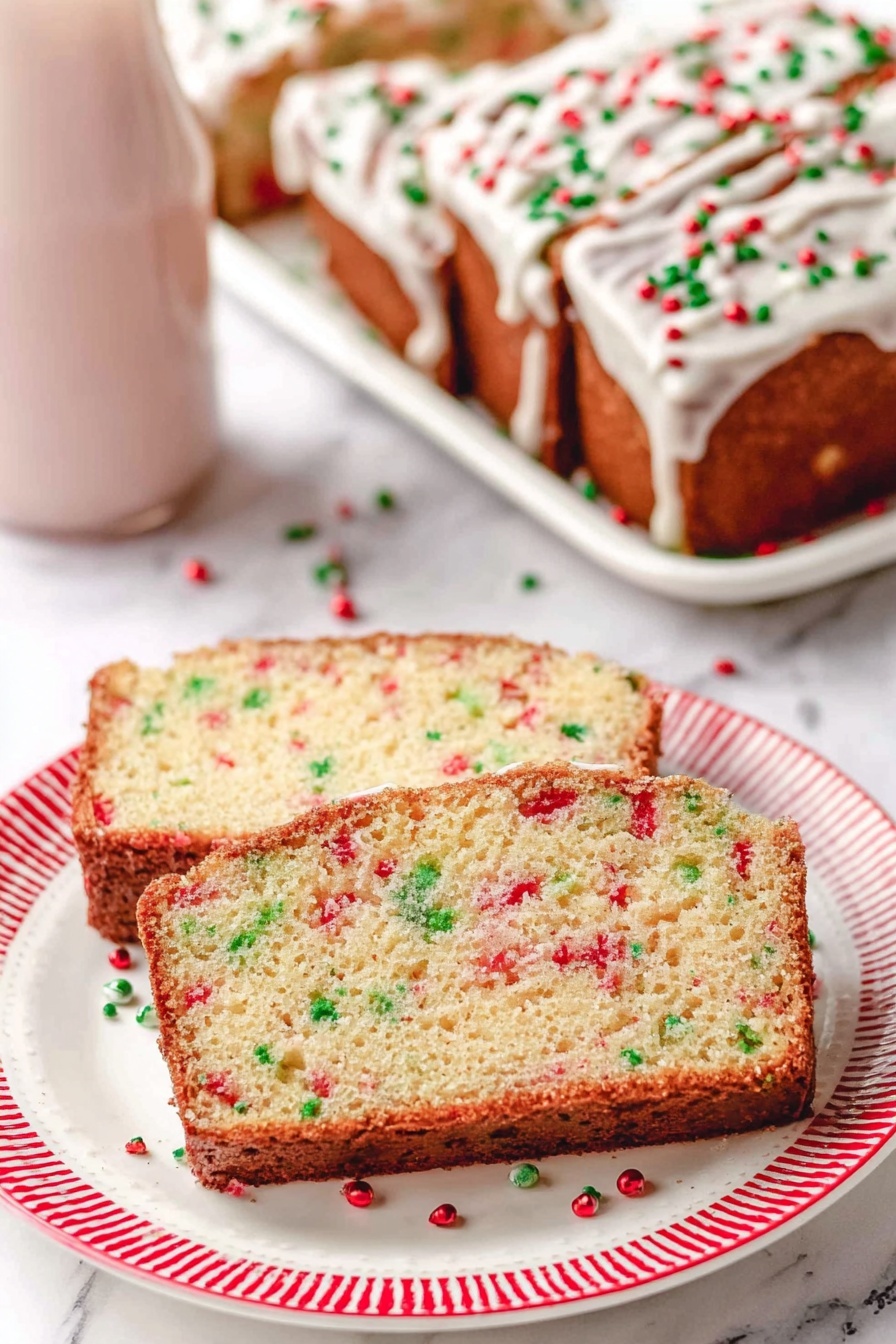 Festive Christmas Sprinkle Bread - Serving Suggestion