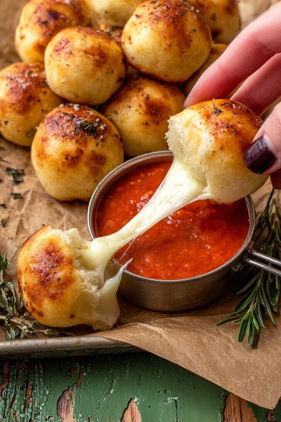 Cheesy Garlic Christmas Tree - Serving Suggestion