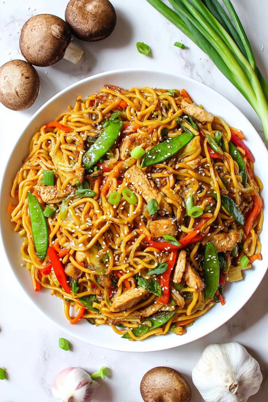 chicken lo mein - Serving Suggestion