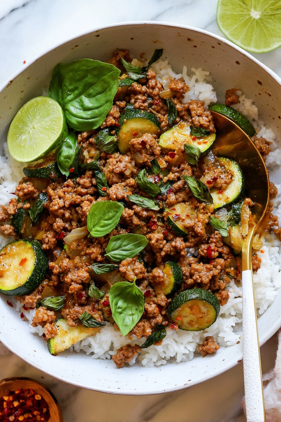 Ginger Basil Beef - Serving Suggestion