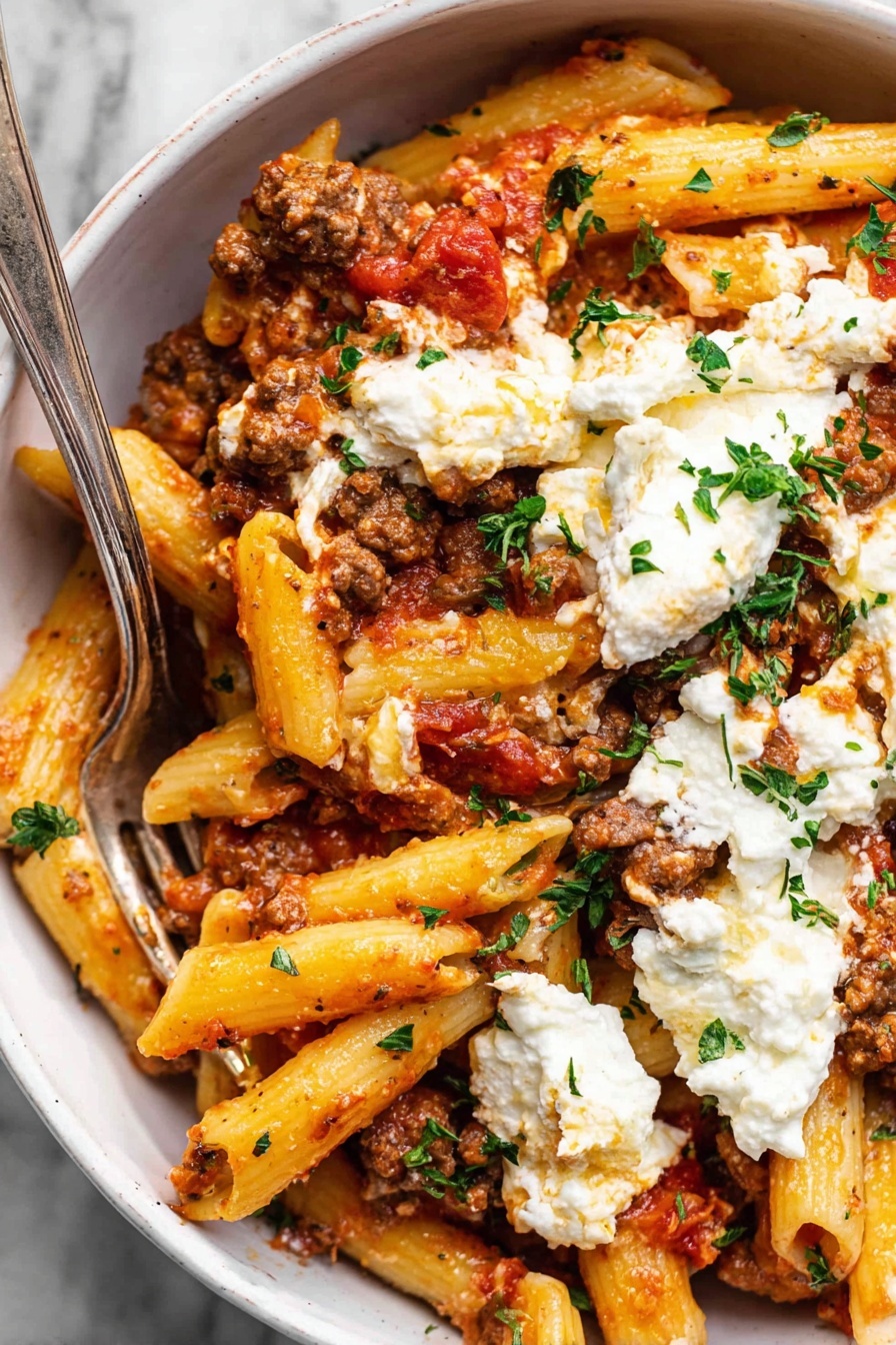 Baked Penne - Serving Suggestion