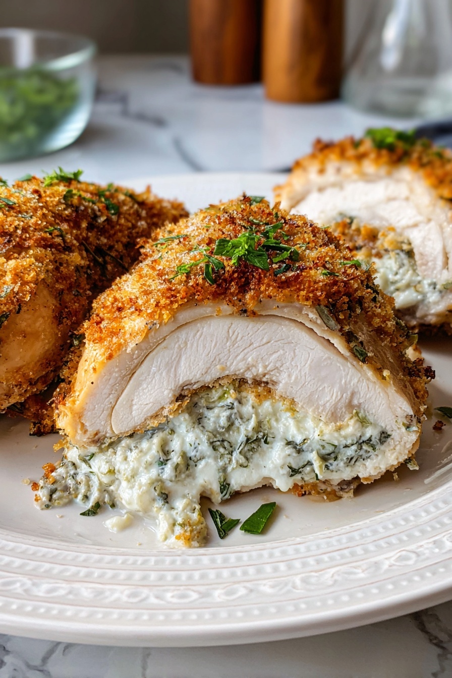 garlic herb stuffed chicken - Serving Suggestion