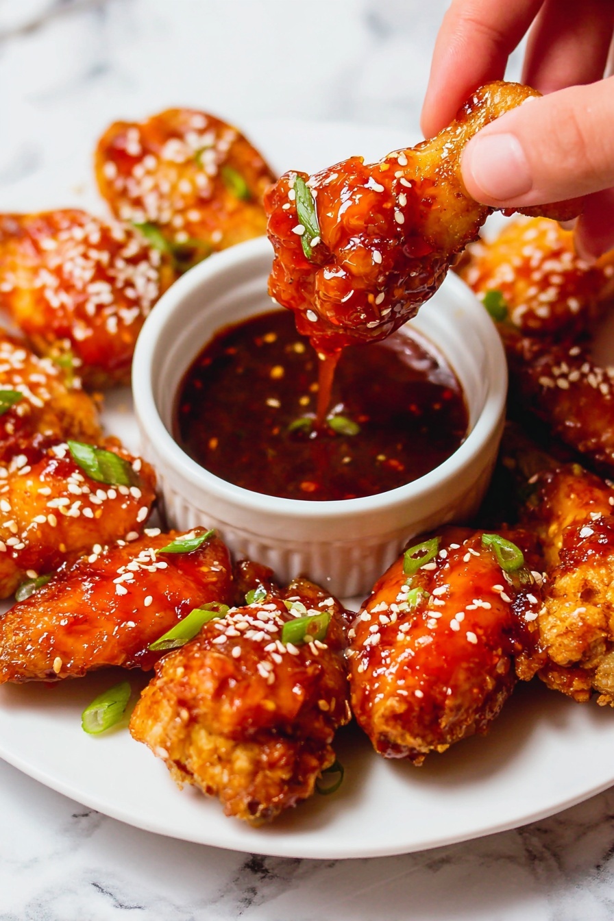 Korean Fried Chicken - Serving Suggestion