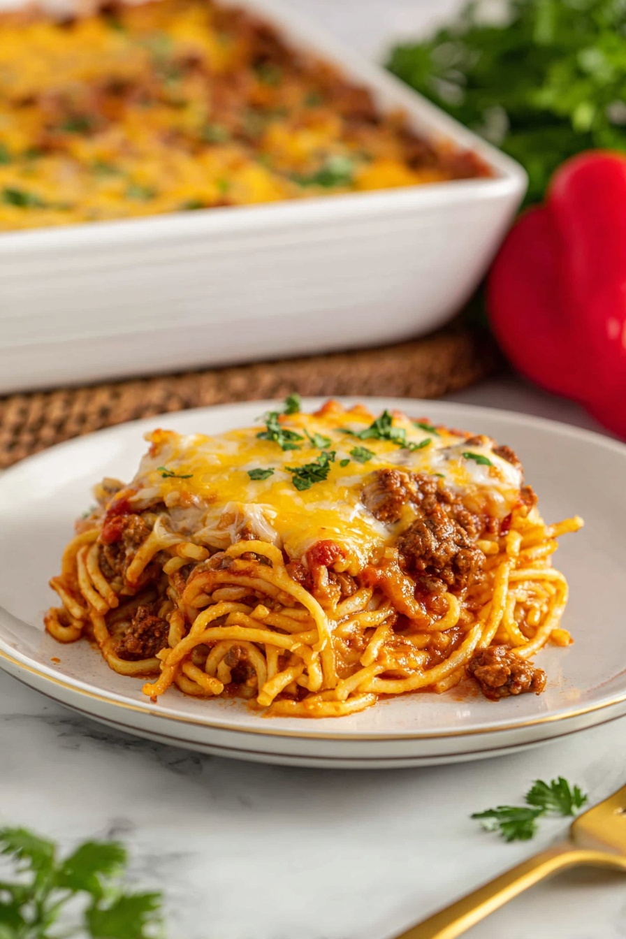 A black cast iron pan holds a mix of finely chopped green bell peppers and translucent diced onions spread evenly on the bottom layer. On top of this, several chunks of raw, bright red ground beef are placed in a loose scattered pattern. The pan rests on a wooden cutting board with a small salt container filled with pink salt and a stone pepper grinder with multi-colored peppercorns on the top left. A dark green cloth is positioned at the bottom right corner of the board. The whole setup is on a white marbled surface. photo taken with an iphone --ar 2:3 --v 7