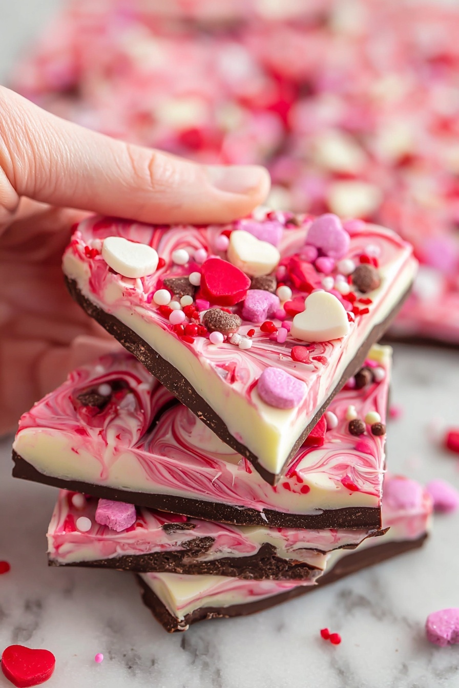 A close-up view of a dark brown chocolate base spread flat on a tray with a glossy texture. On top of this base, there are two smooth thick stripes - one is pale pink and the other is white, both flowing in a wavy pattern side by side. A white bowl held by a woman's hand with red nail polish is pouring more white liquid in a smooth stream over the pink and white stripes. The background is a white marbled texture. photo taken with an iphone --ar 2:3 --v 7